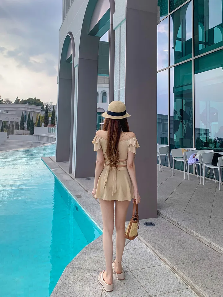 [러블리무드🎀소두핏] 벙거지 버킷햇 꽈배기 그물 뜨개 니트 짜임 모자 봄 여름 휴양지룩 휴가룩 여행룩 3COL 상세 이미지 34