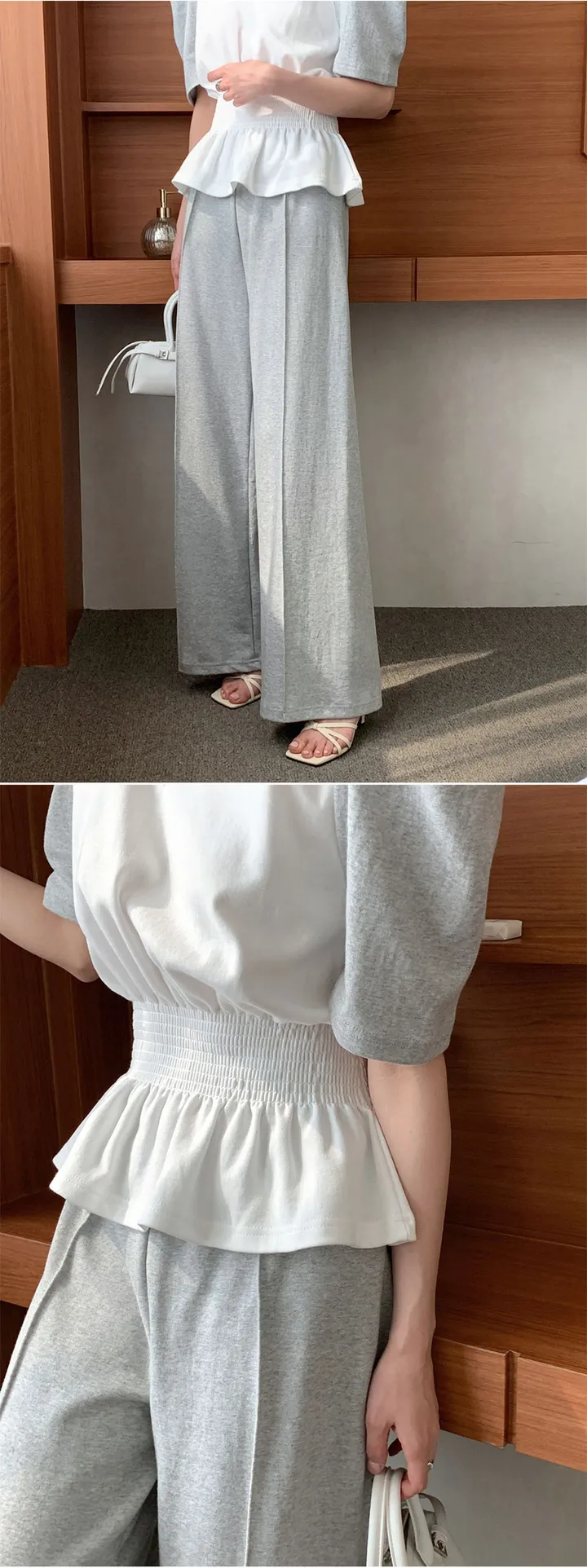 신상💛[2color] 러블리 커리어우먼 배색 상하의 set 상세 이미지 8