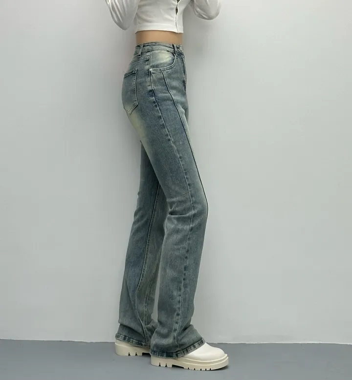 [인생부츠컷/숏&롱/~XL] 엘리 절개라인 하이웨스트 부츠컷 데님팬츠 롱팬츠 기장선택 빅사이즈까지 스판청바지 가을신상 (6Col) 상세 이미지 9
