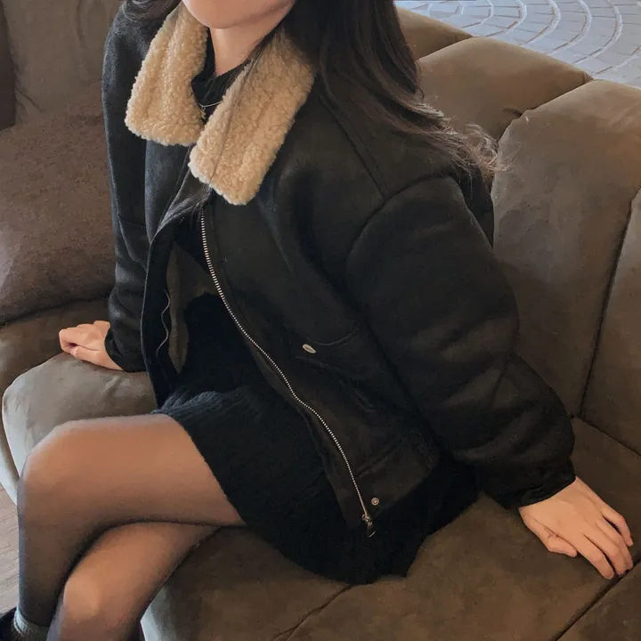 [양털안감🖤/겨울무스탕]고급빈티지무드, 소프트 스웨이드 양털 무스탕 점퍼 자켓 상세 이미지 21