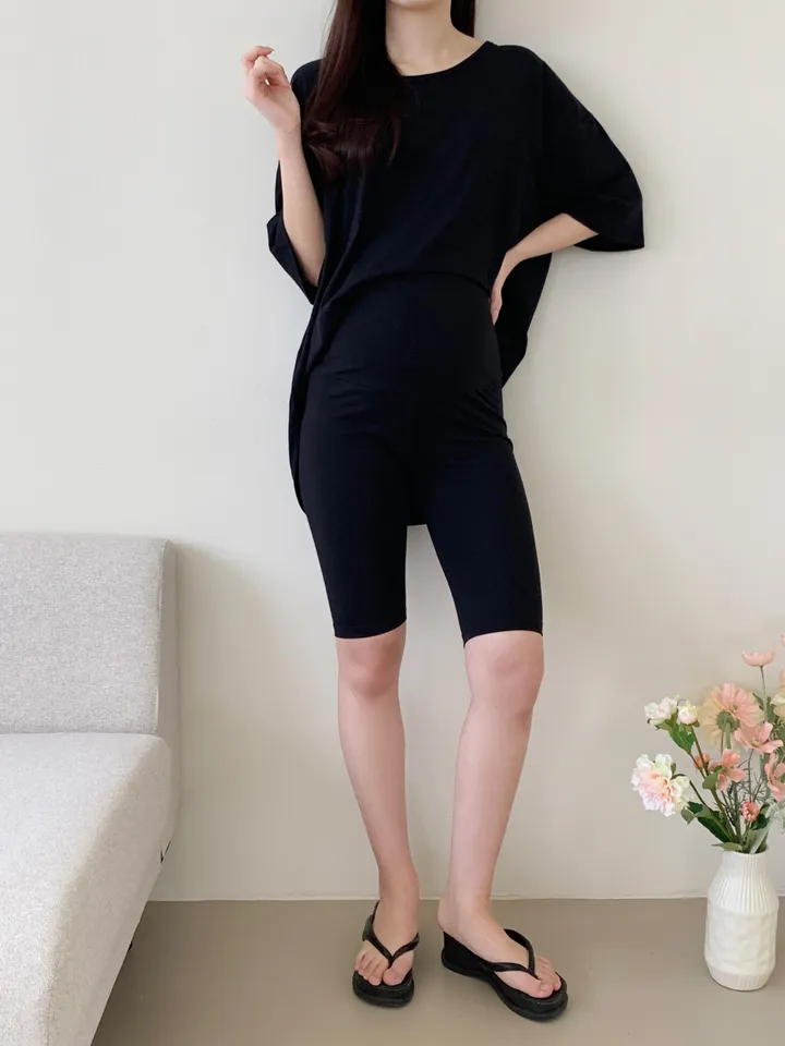 국내제작 5부 임산부레깅스 면 40수 상세 이미지 10
