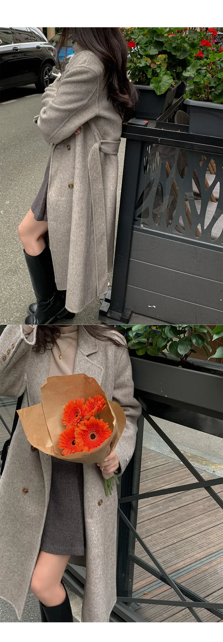 [자체제작/1만장돌파!/S-L] 브랜던 프리미엄 더블 울 핸드메이드 롱 코트 상세 이미지 72