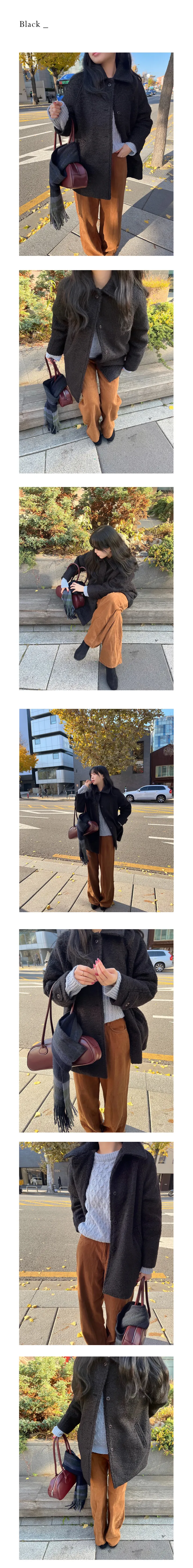 JI. 테리 울 부클 하프코트 [3Color] 상세 이미지 3