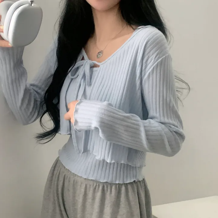 [재진행/세트가격/여리핏!] 요플레 골지 나시+크롭 니트가디건 투피스,셋업 - 5color 상세 이미지 12