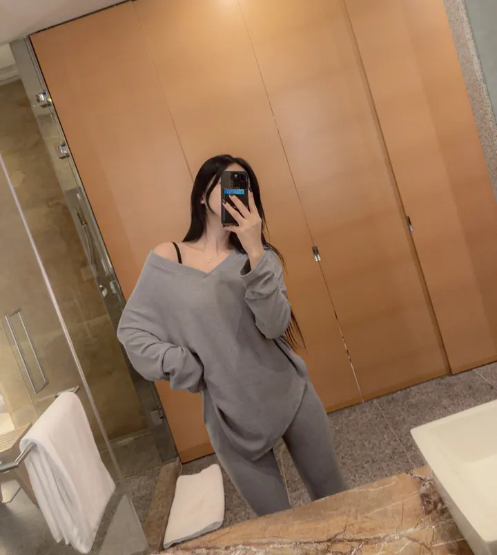 [Made /단품구매가능 /세트3000원할인] 촉촉 촤르르 연유 라떼 트레이닝 세트 여리핏 꾸안꾸 퀄보장 데일리set 핏보장 봄 신상 상세 이미지 110