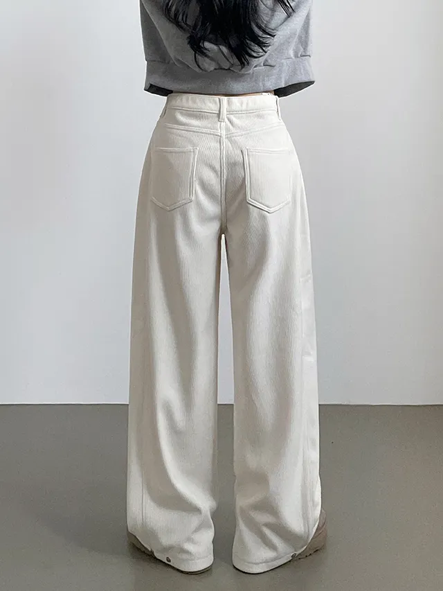 [한파대비/3기장~2XL!] 스냅버튼 융기모 코듀로이 골덴 폴딩 와이드팬츠 4color 상세 이미지 52