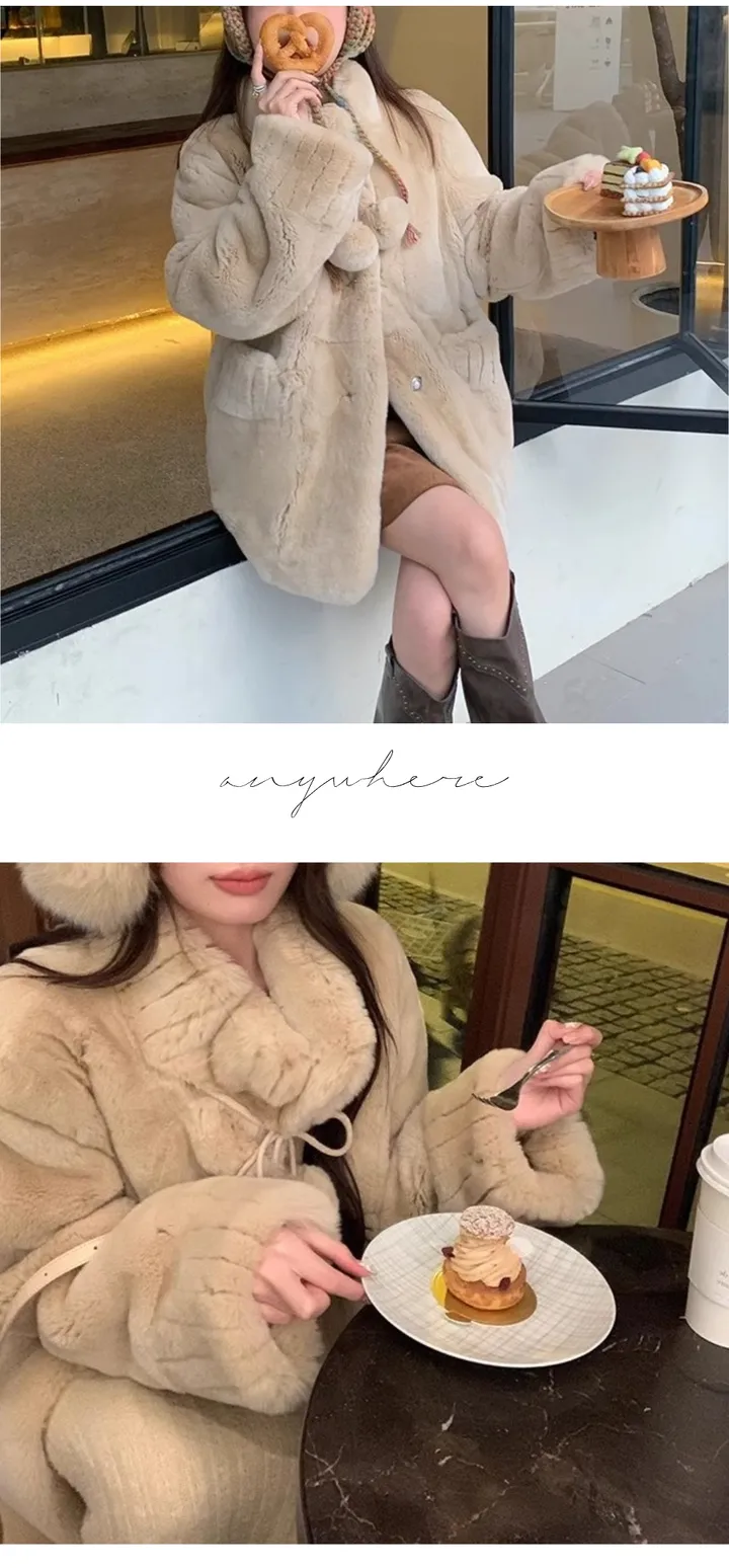 🔥주문폭주)📷영상O 방울퍼코트 벨벳 하프코트 2가지color 상세 이미지 4