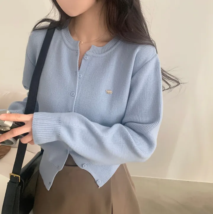 [봄🌸/부드러운!] 싱볼 라운드 펜던트 니트여리핏 가디건 - 6color 상세 이미지 16