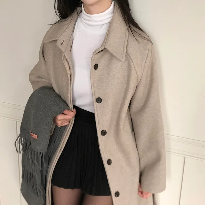 [백화점퀄리티!핏보장🖤]국내제작 탄탄 오버핏 허리끈 싱글 롱코트 4color 상세 이미지 11