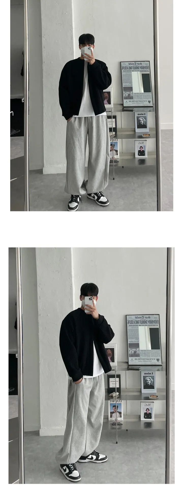 [주문폭주] 키작남 아미 크롭 합포 하찌 골지 니트 가디건 자켓 5609 상세 이미지 8
