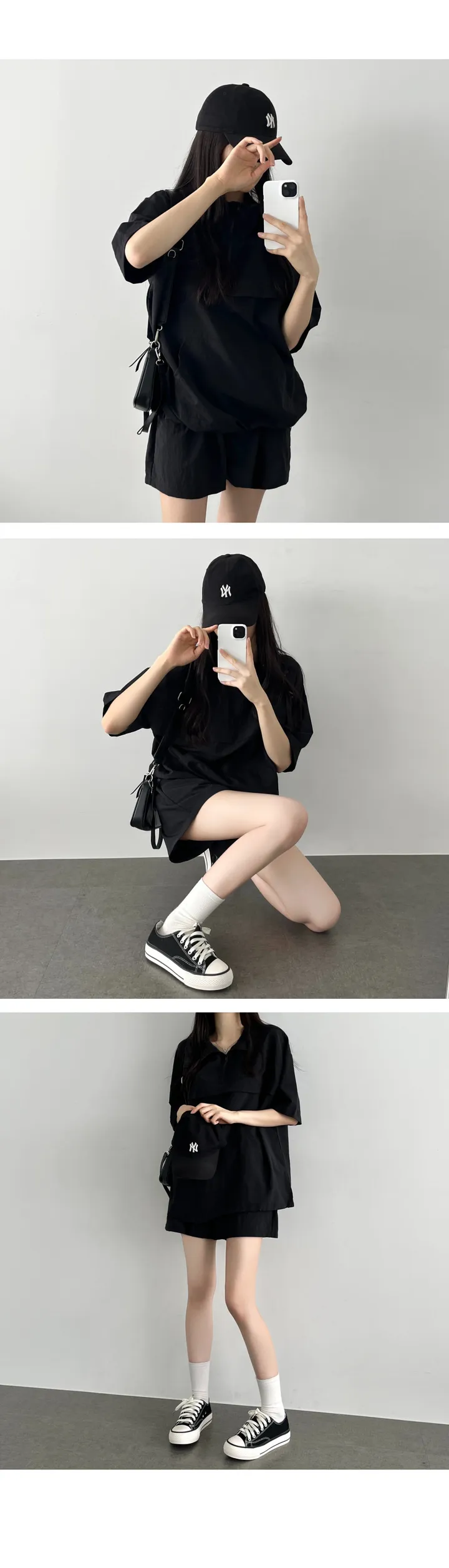 [반팔 아노락set] 남녀공용 커플룩 커플티 커플트레이닝 아노락 여름 바람막이 세트 상세 이미지 17