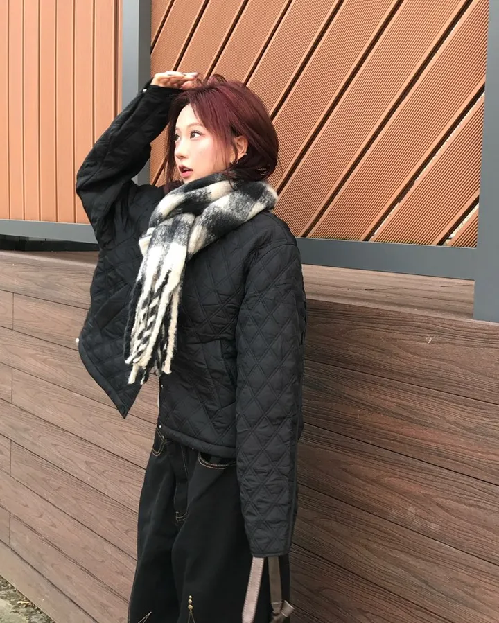 [🧣 당일발송/원가판매 ]아방 폭닥 체크 롱 머플러 목도리 상세 이미지 13
