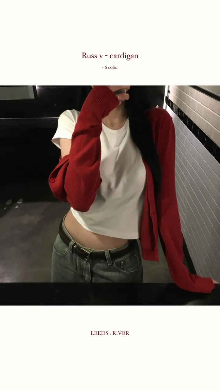 [*간절기템] 러스 v-cd : russ v neck cardigan - 6 color 상세 이미지 2