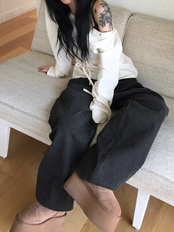 ♨주문폭주♨ #블랙 스트라이프 생지 데님 (당일 배송) 상세 이미지 34