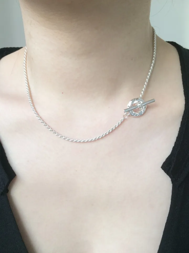 toggle&bar chain necklace 상세 이미지 2