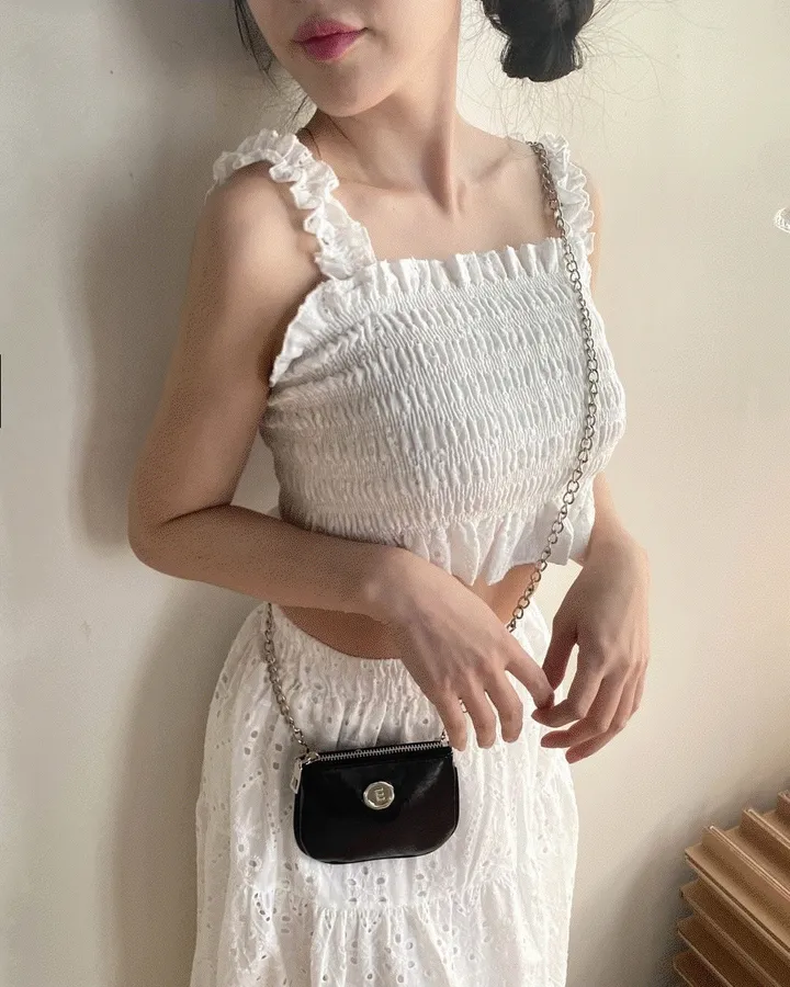 여름신상] 레이스 스모크 나시 롱  스커트 세트  여름나시 여름 롱 스커트 세트가격 1color [2pcs] 상세 이미지 20