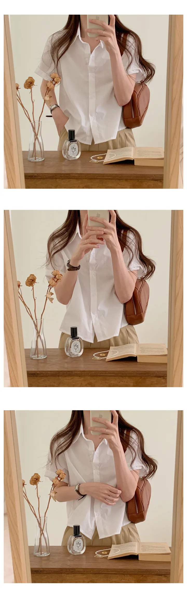 [데일리/여름ver] 모먼트 크롭 셔츠 코튼 남방 (8color) 상세 이미지 3