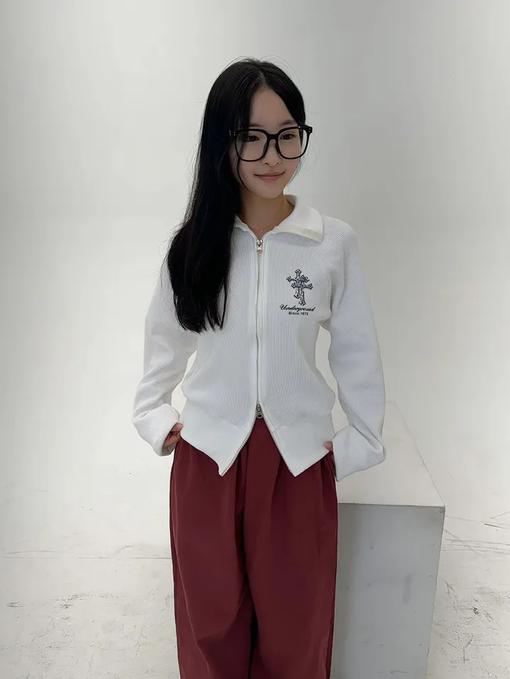 [말라핏/허리잘록] 세인트 골지 투웨이 집업 - 3color 상세 이미지 9