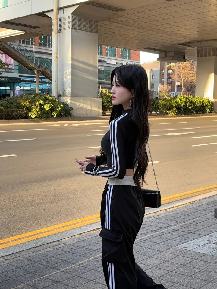 아디 삼선 배색 카고 팬츠 - pt 상세 이미지 6