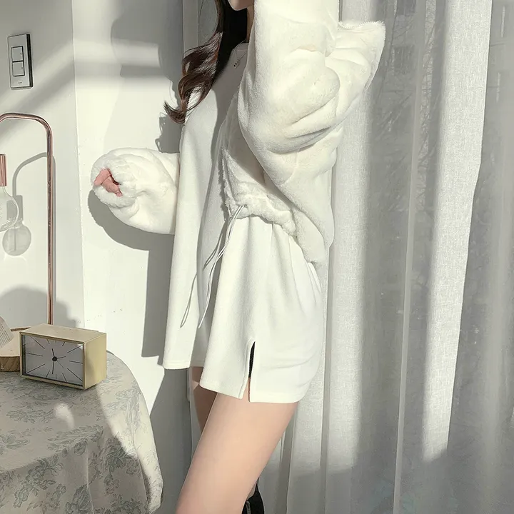 ( 당일출고!!, 도톰기모! ) 기모 라운드 롱소매 옆트임 레이어드 긴팔티 상세 이미지 7