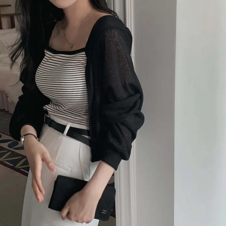[햇빛차단☀️/블랙 당일출고!] 자체제작 #크치Made 순애 린넨 세미 크롭 볼레로 여름가디건 - cd (장마룩,워터밤,흠뻑쇼 필수템) 상세 이미지 71