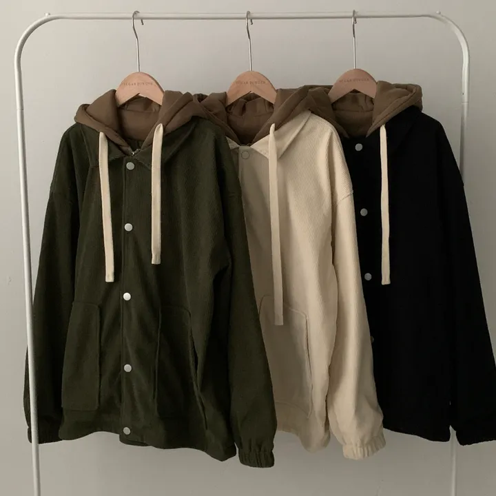 [예쁨보장✨/일체형] 코듀로이 골덴 후드집업, 점퍼자켓 - 3color 상세 이미지 32