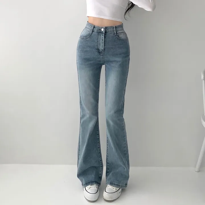 [인생핏🖤/기장선택/~XL] 모먼트 빈티지 스톤 워싱 하이웨스트 부츠컷 스판 데님 팬츠 키작녀 키큰녀 빅사이즈 청바지 상세 이미지 19