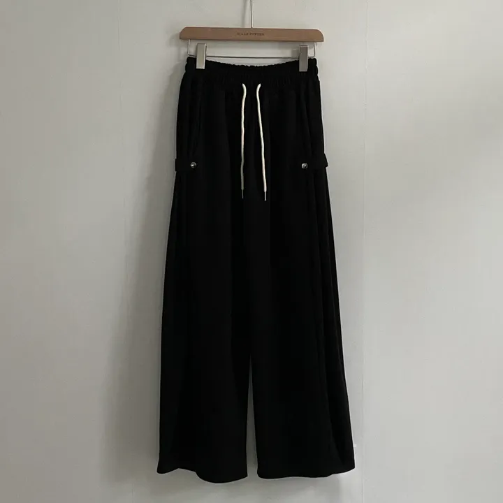 Made [봄컬러추가/🤍숏,롱!] 비어 사이드스냅 비죠, 버튼 롱와이드 트레이닝 추리닝 밴딩팬츠 - 12color 상세 이미지 69