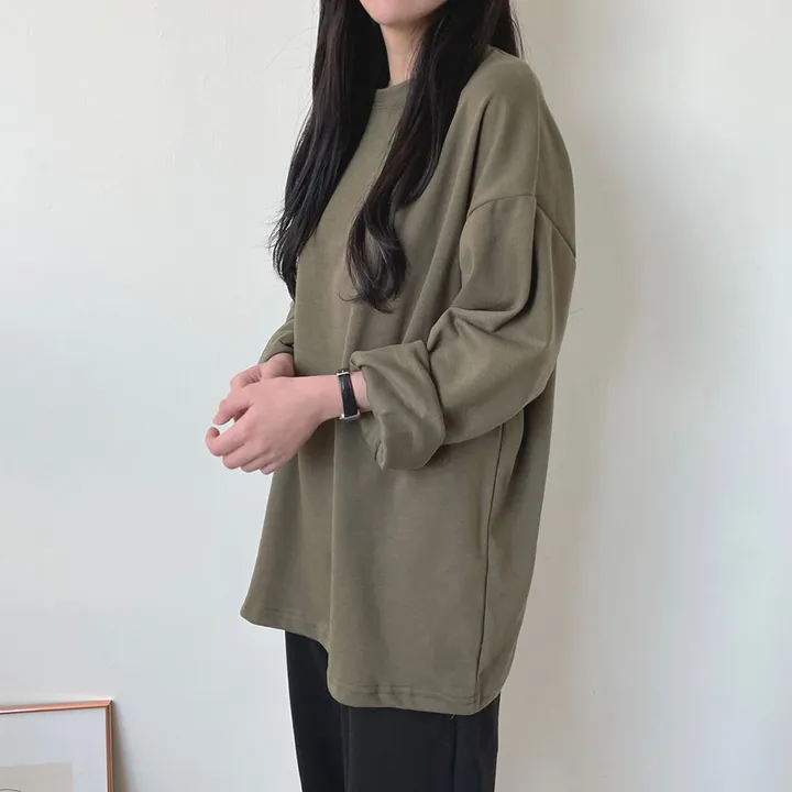 [남녀공용/20color] 빅사이즈 박스티 오버핏 레이어드티 무지티 상세 이미지 15