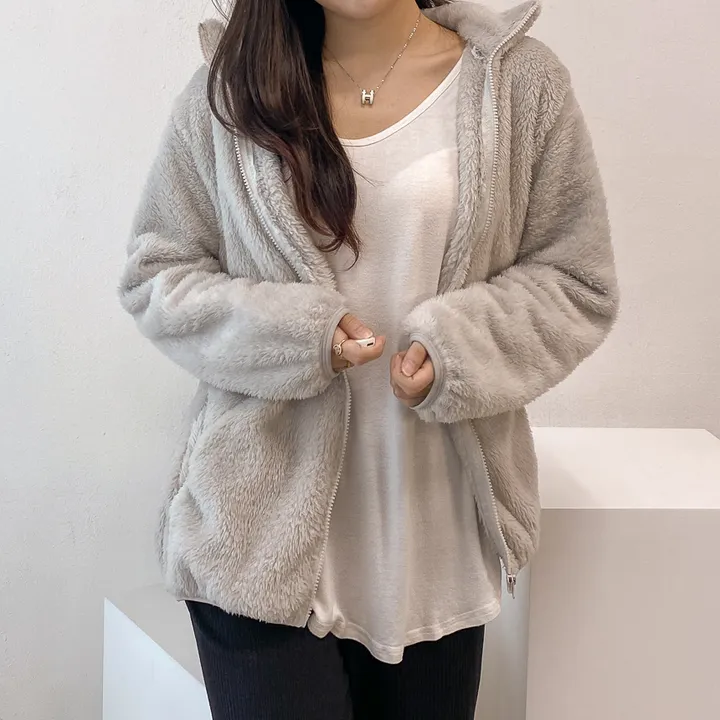 (💥강추템!! 보들보들촉감~💥) 따뜻 플리스 후리스 커플 포근 털 겨울 집업 (L~XL) 상세 이미지 46