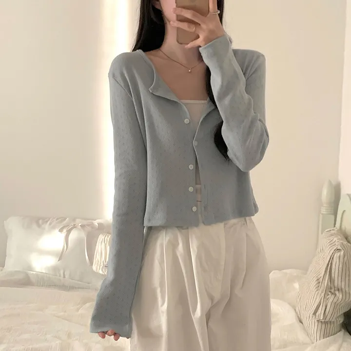 로로 펀칭 가디건 (8color) 상세 이미지 76