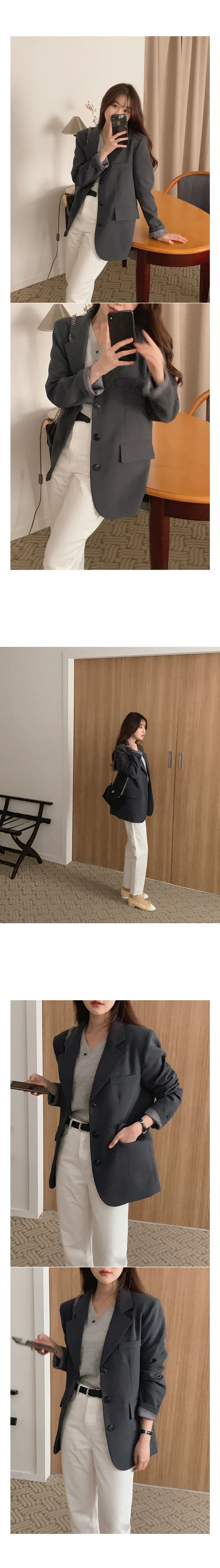 [landmade/2size]시그니처 쓰리버튼 싱글 자켓 (5color) 상세 이미지 49