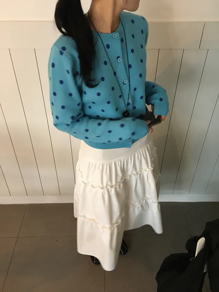 땡땡이 도트 가디건 (2color) 상세 이미지 15