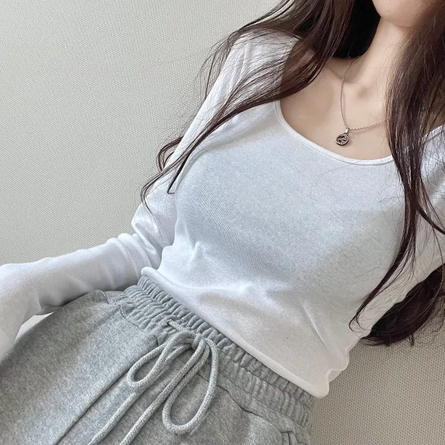 (4color/소장필수)기본 스퀘어넥 긴팔 -t 상세 이미지 36
