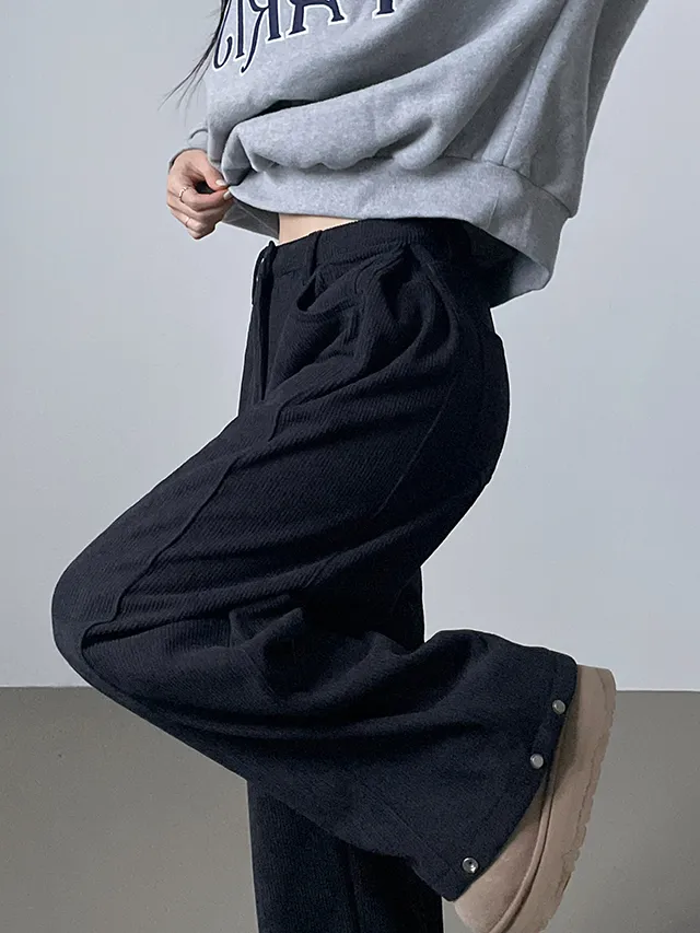 [한파대비/3기장~2XL!] 스냅버튼 융기모 코듀로이 골덴 폴딩 와이드팬츠 4color 상세 이미지 83