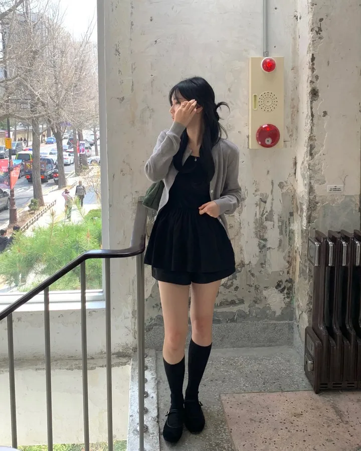 팔뚝살부각X /팬던트 가디건 봄가디건 세미크롭 크롭 니트 가디건 상세 이미지 61