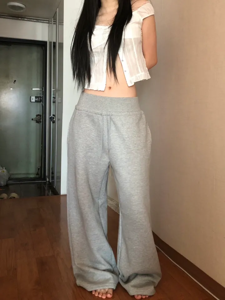 (골넓핏❤️‍🔥/~2XL/2col)코르셋 골반뽕 밴딩 와이드 트레이닝팬츠 상세 이미지 15