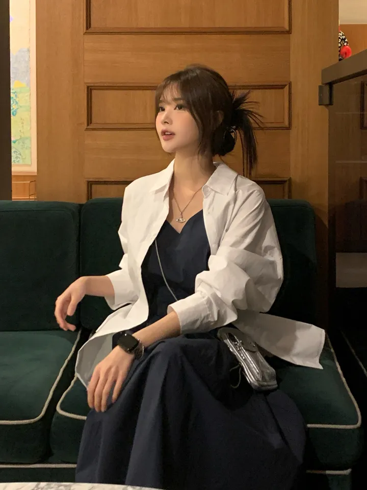 [4천장판매][MADE/핏보장인생셔츠] 에디 프렌치 코튼 오버핏 셔츠 남방 남녀공용 보이핏 레이어드 봄옷 봄신상 봄코디 봄상의 봄셔츠- 7color (KD1457,KD1910) 상세 이미지 14