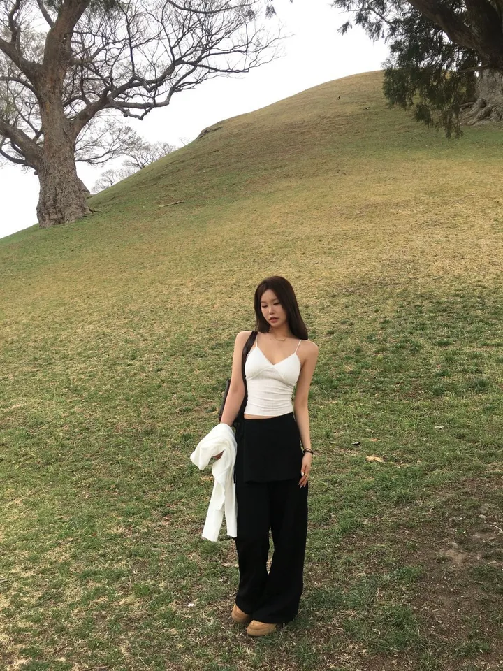[꾸안꾸룩/핏보장] 가비 랩 스커트 + 트레이닝 와이드 치마 바지 상세 이미지 36
