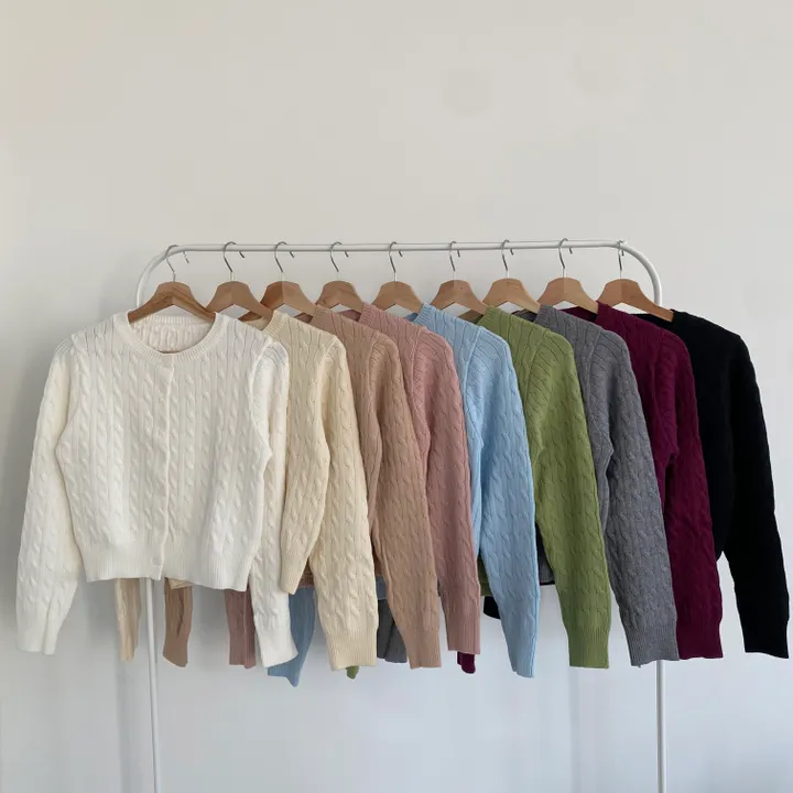 [NEW봄신상✨]데일리 라운드넥 베이직 기본 꽈배기 가디건 긴팔 9color 상세 이미지 51