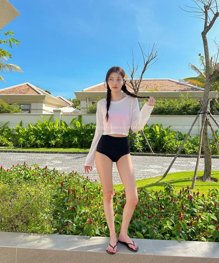 🏖️살안타/여리핏 핫 크롭 수영복 비키니 커버업 티셔츠 상세 이미지 18