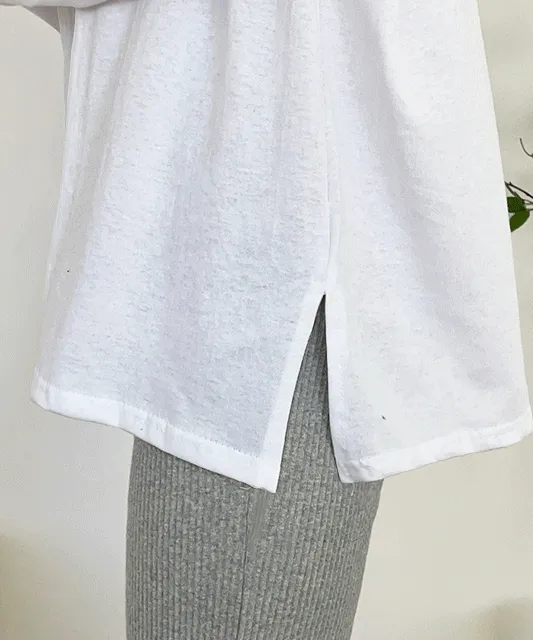 (2개묶음할인/S,M,L) +5cm 내몸에딱 옆트임 레이어드 무지긴팔티 3color