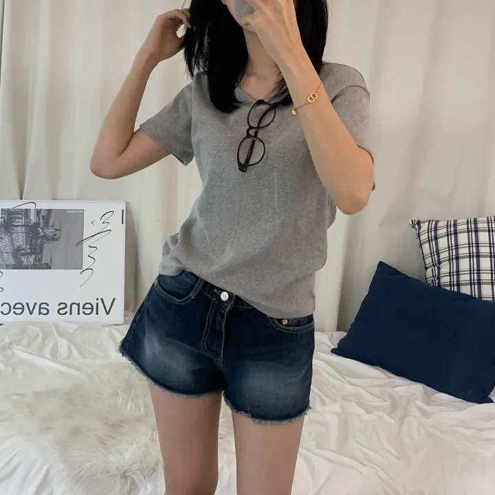 [스탠다드ver/여리여리~.] 기본 라운드 여름 봄 무지 면 반팔티 (6col) 상세 이미지 5