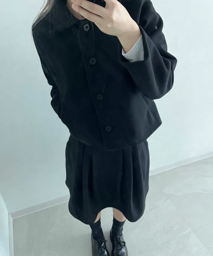 [💥주문폭주💥] 카라 숏코트 자켓 (4color) 도쿄룩 일본여행룩 간절기자켓 하객룩 숏코트 상세 이미지 10