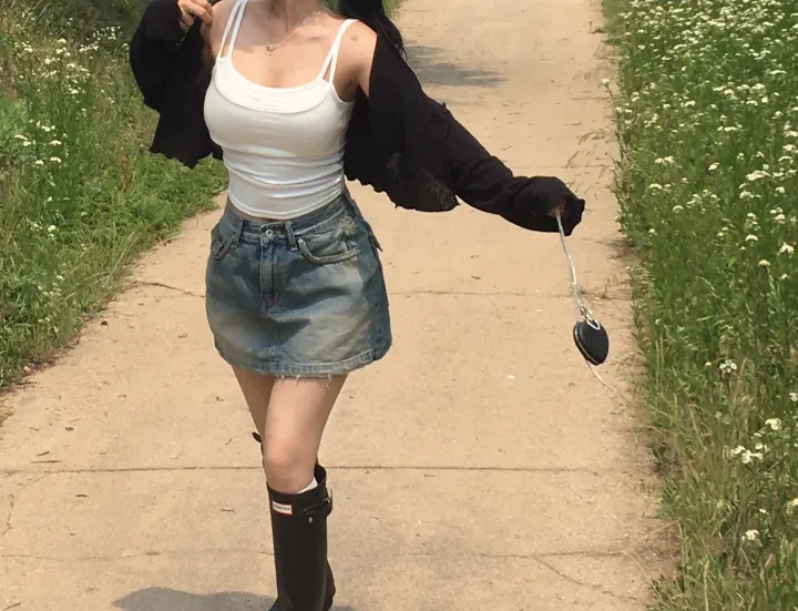 [은은한비침✨/핏보장템!] 시스루 살안타템 린넨 여리 단추 루즈 크롭 가디건 상세 이미지 12