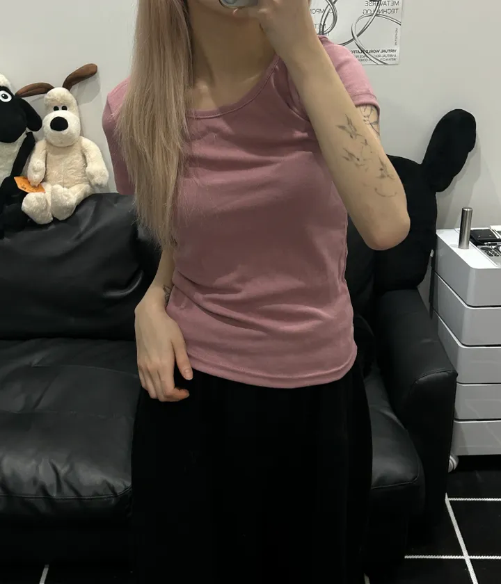 [🎀누적판매 2천장🎀] Butter slimfit u-neck short sleeve T 버터 슬림핏 유넥 반팔티 상세 이미지 52