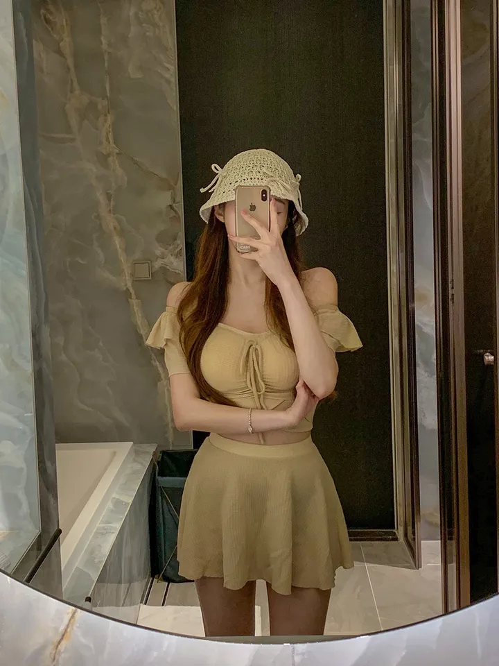 [러블리무드🎀소두핏] 벙거지 버킷햇 꽈배기 그물 뜨개 니트 짜임 모자 봄 여름 휴양지룩 휴가룩 여행룩 3COL 상세 이미지 13