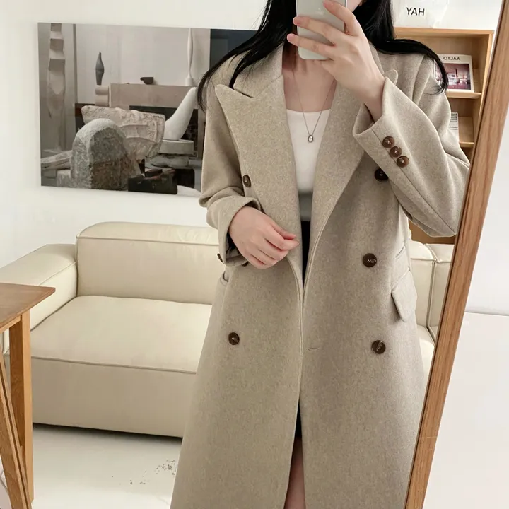 플룻 코트 봄코트 롱코트 하객룩 울코트 상세 이미지 16