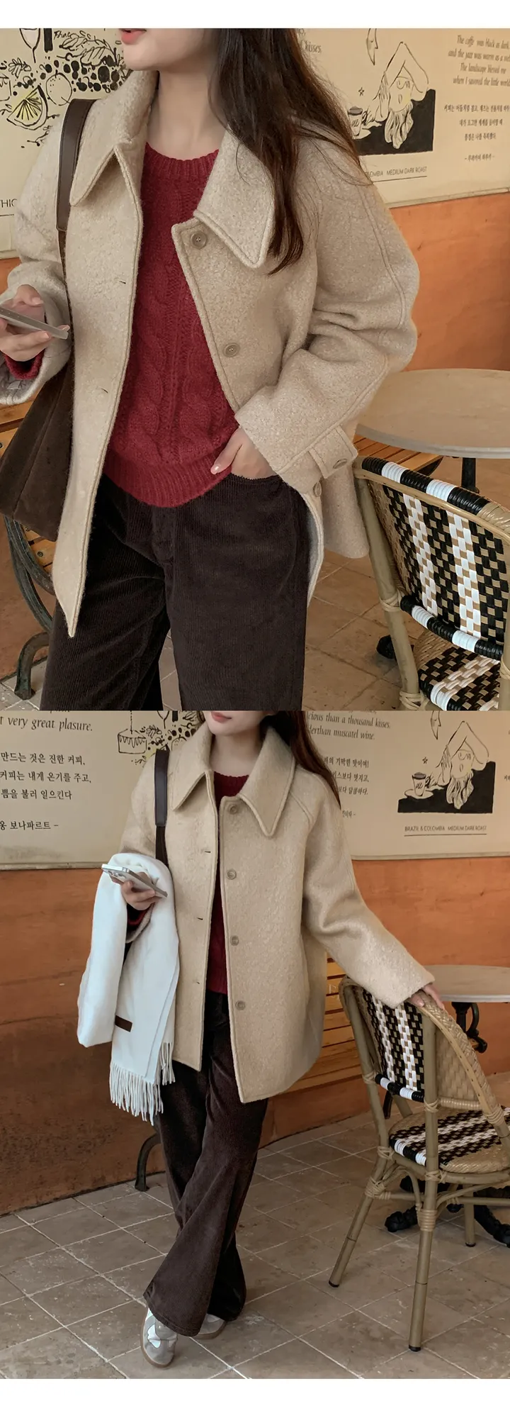 [자체제작/1만장돌파!/S-XL]버던 울 하프 코트 (출근룩/하객룩/데일리룩/겨울아우터/겨울코트) 상세 이미지 51