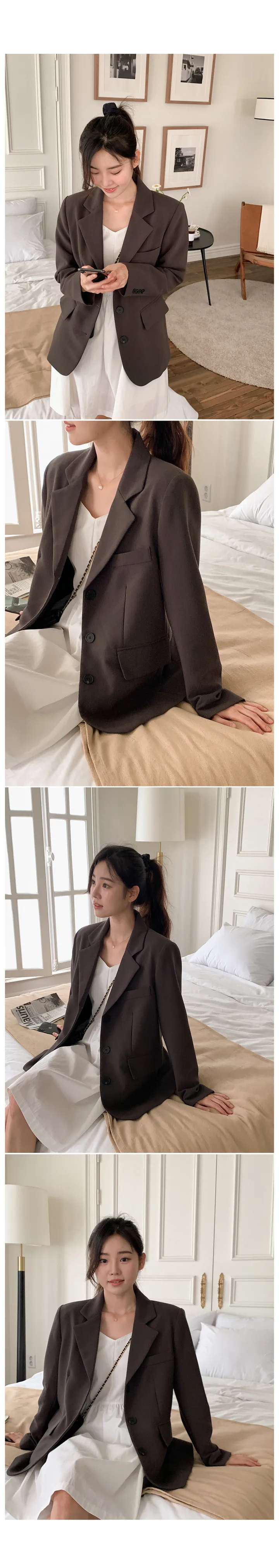 [landmade/2size]시그니처 쓰리버튼 싱글 자켓 (5color) 상세 이미지 10